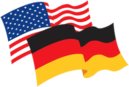 German Flag, American Flag